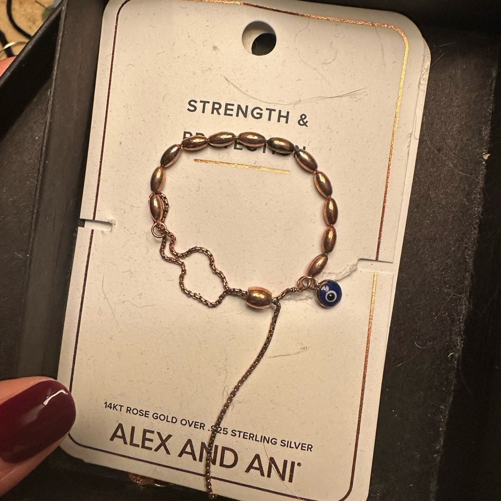 Rose Gold Evil Eye Alex and Ani Bracelet